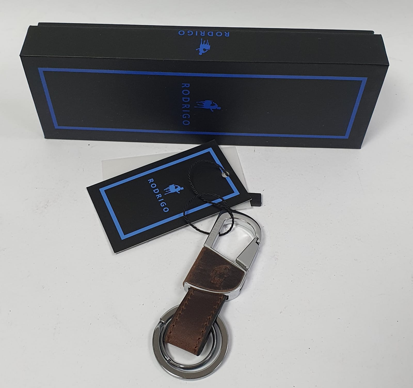 Portachiavi uomo rodrigo ROD712 CHROME navy blu/ d.brown/ black/d.green