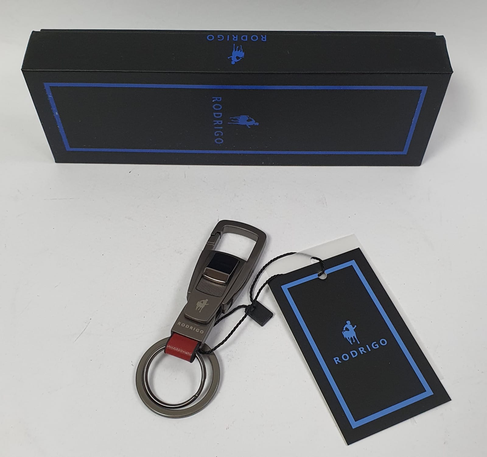Portachiavi uomo rodrigo ROD713 shiny gun rosso/ nero/ marrone