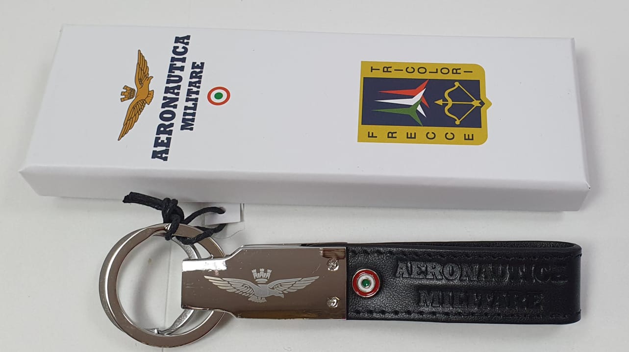 Portachiavi da uomo di aeronautica militare art. AM-162 blu/ nero/ marrone