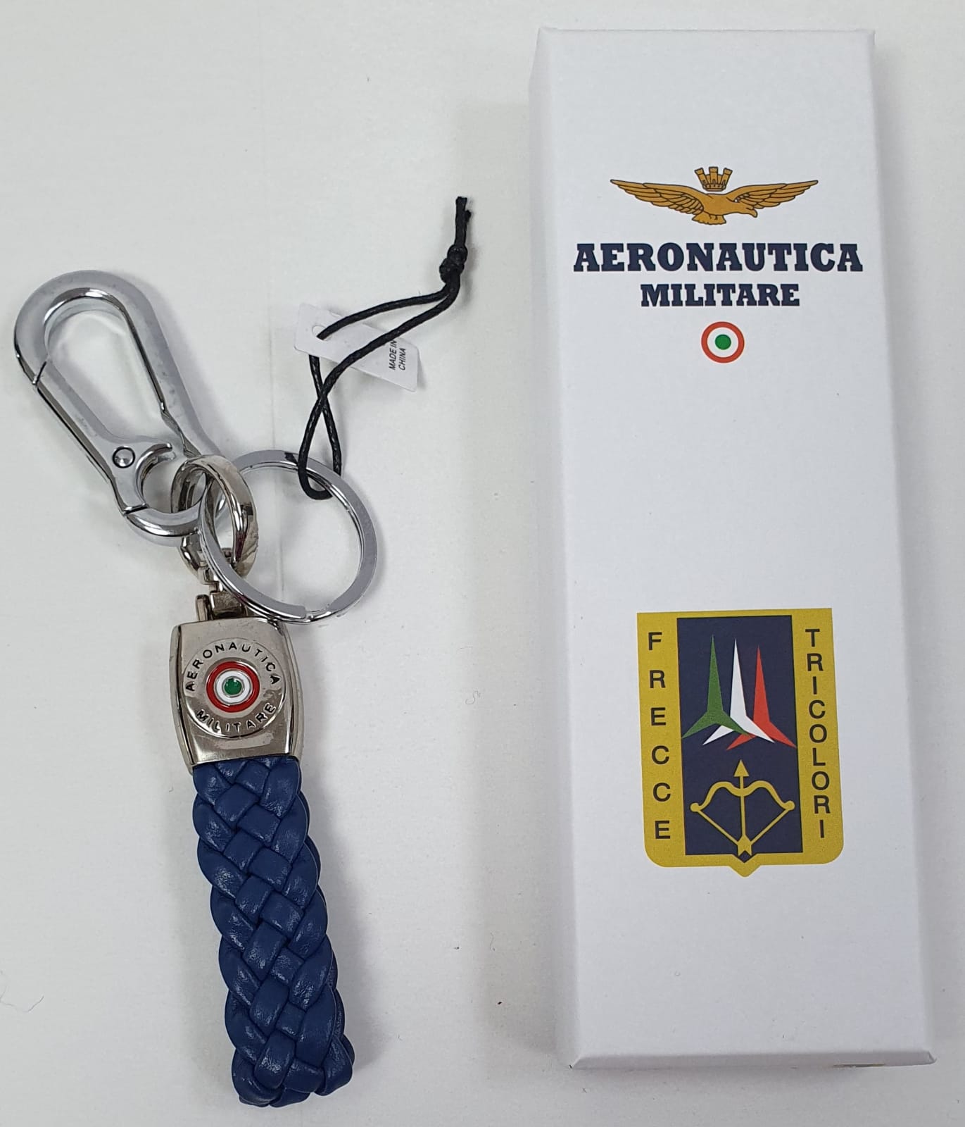 Portachiavi da uomo di aeronautica militare art. AM-164 nero/ blu