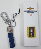 Portachiavi da uomo di aeronautica militare art. AM-164 nero/ blu