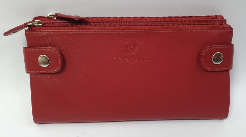 Roncato portafoglio donna morbido 18690 blu/ marrone/ rosso