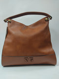 Borsa a spalla donna di Romeo Gigli linea Micaela art. B2069046 col. Tabacco/ Nero