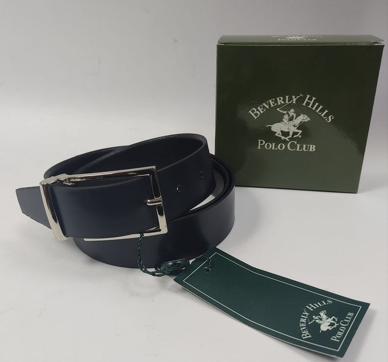 Cintura uomo di Polo club in pelle reversibile nero/blu BH-07/35 tg 115/125/130