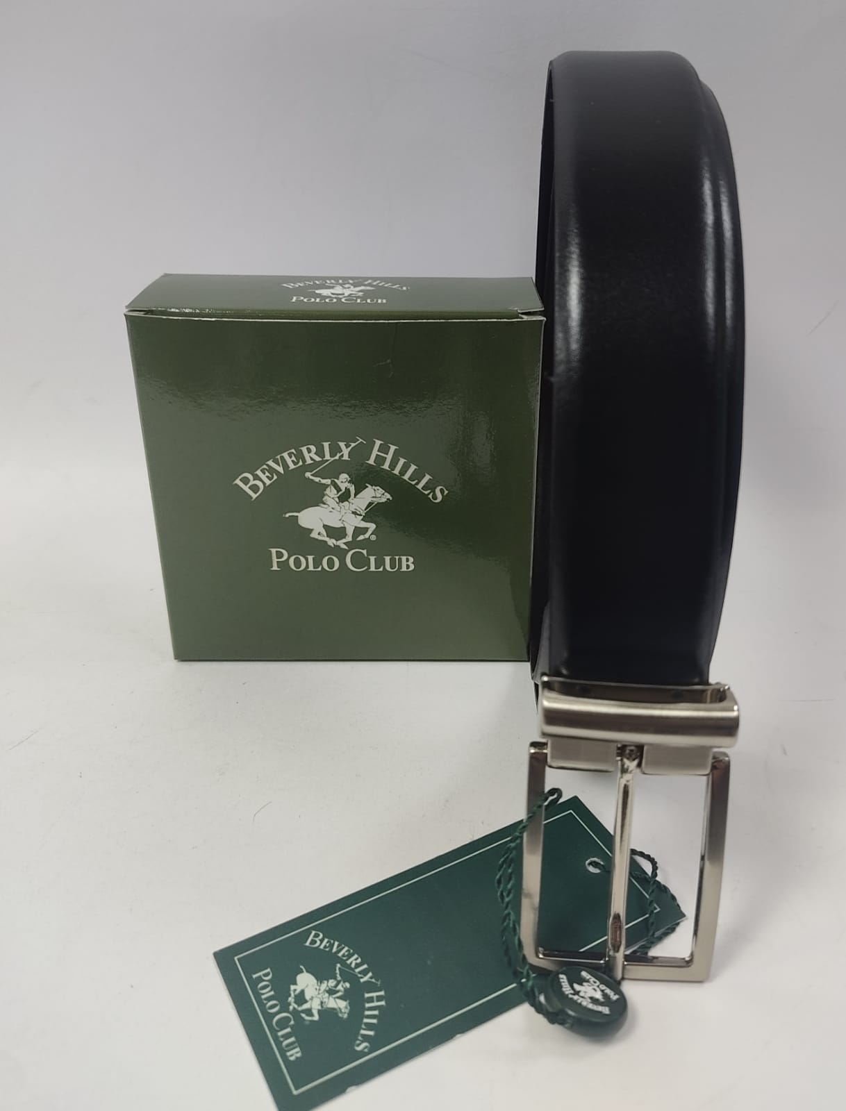 Cintura uomo in pelle della linea Polo club BH-09/35 reversibile Nero/ moro tg. 115/125/130