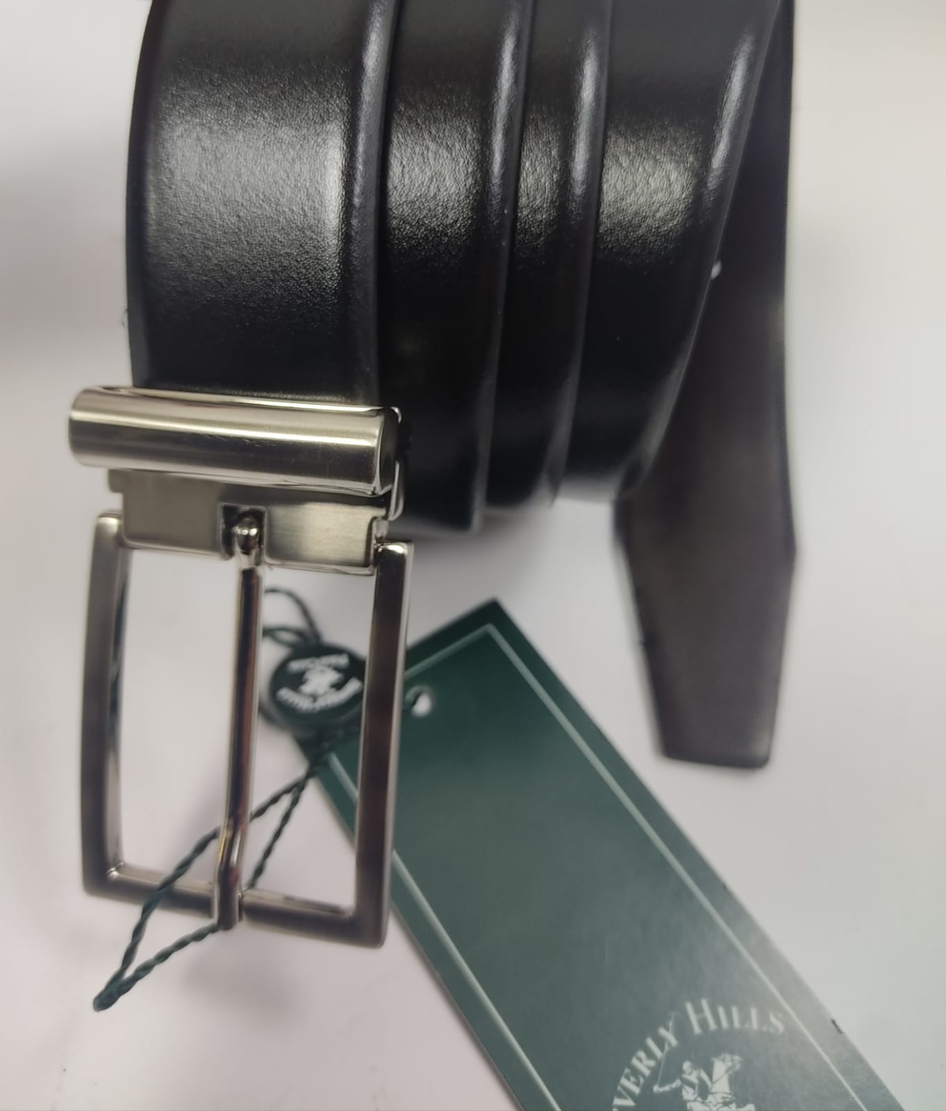Cintura uomo in pelle della linea Polo club BH-09/35 reversibile Nero/ moro tg. 115/125/130