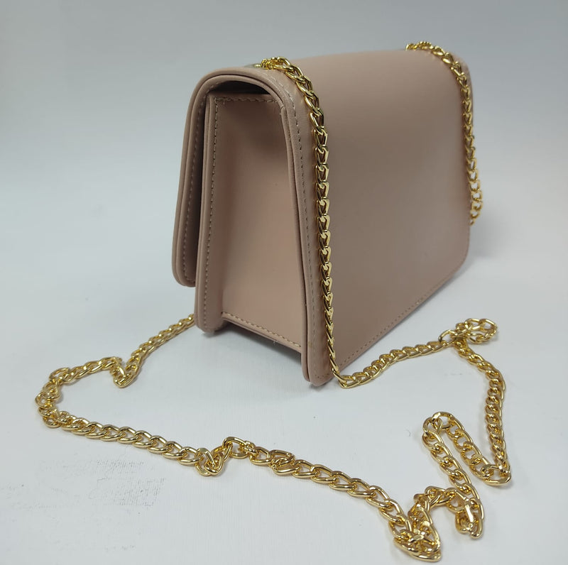 Borsa donna di Trik Bijoux cipria/ cipria martellata/ Pitonata