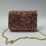 Borsa donna di Trik Bijoux cipria/ cipria martellata/ Pitonata