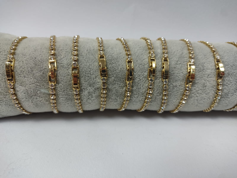 Bracciale donna di trik bijoux piccolo con strass e centrale cuore con vari colori