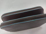 Pochette uomo della linea di rodrigo 468 con manicotto Nero/ blu / marrone