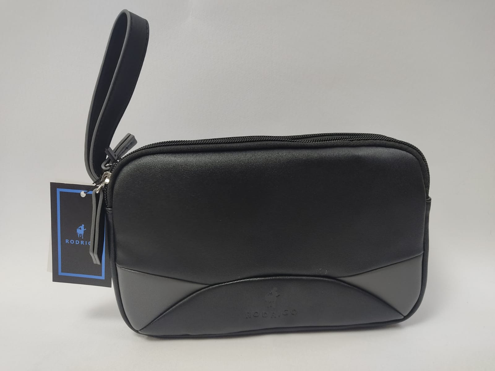 Pochette uomo a mano di rodrigo 438 marrone/ nero/ blu