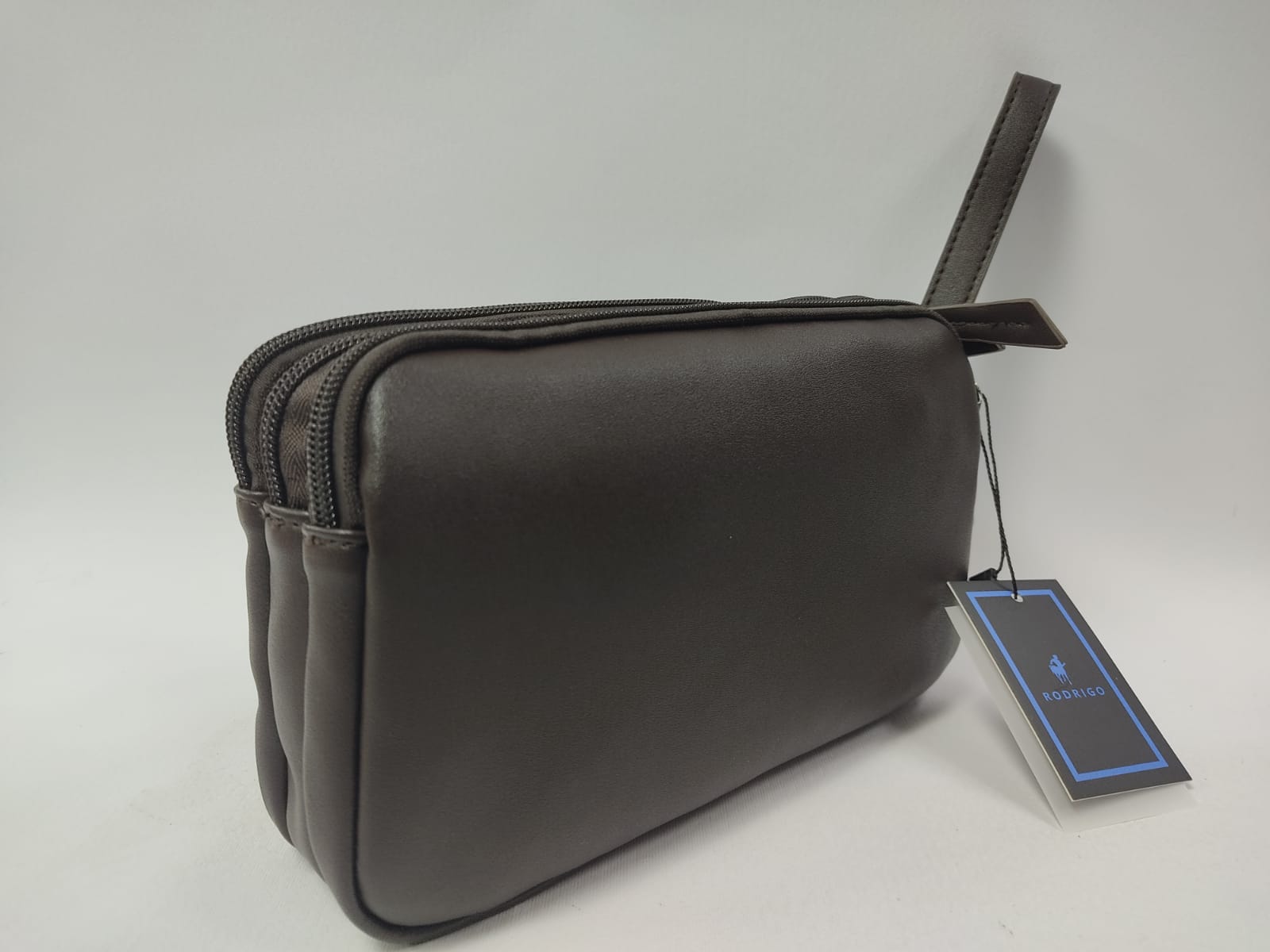 Pochette uomo a mano di rodrigo 438 marrone/ nero/ blu