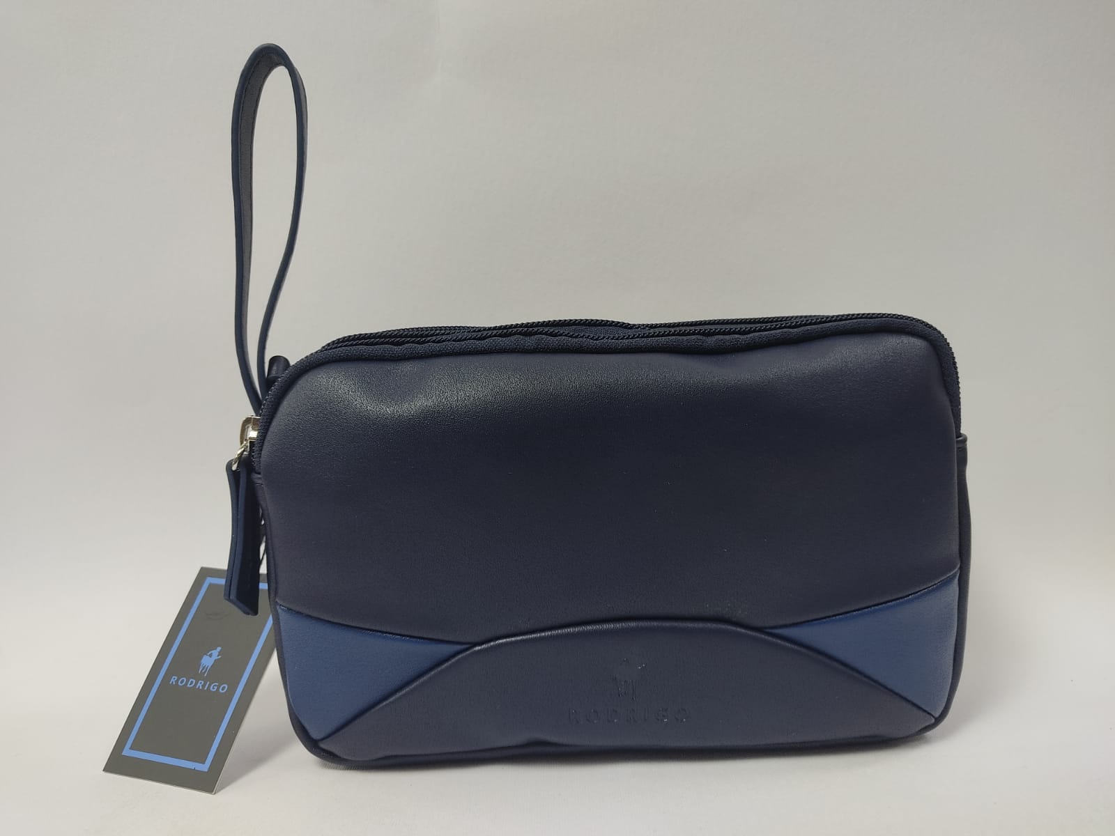 Pochette uomo a mano di rodrigo 438 marrone/ nero/ blu