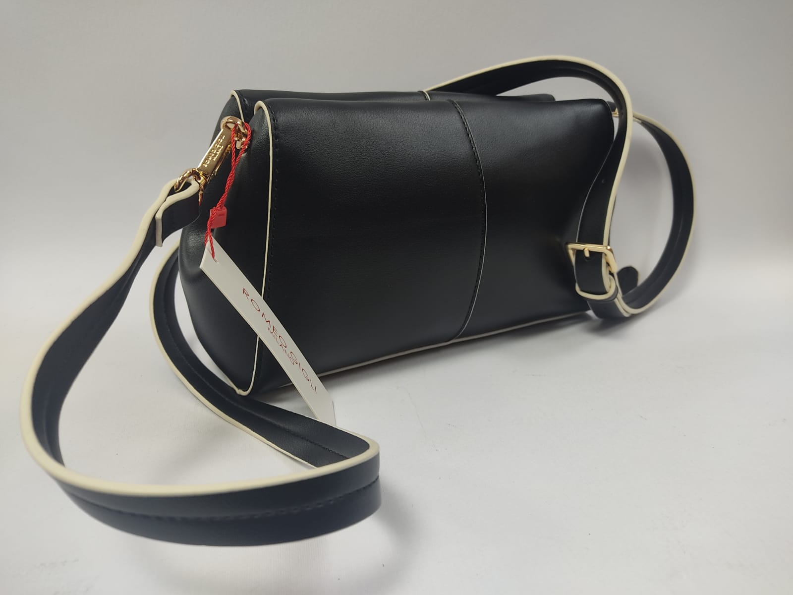 Pochette donna di romeo gigli linea neva art. B2279069 glicine/ bianco/ nero