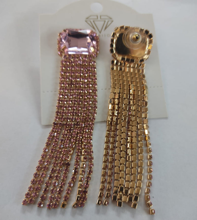 ORECCHINI DONNA TRIK BIJOUX CASCATA COL0RE ROSA