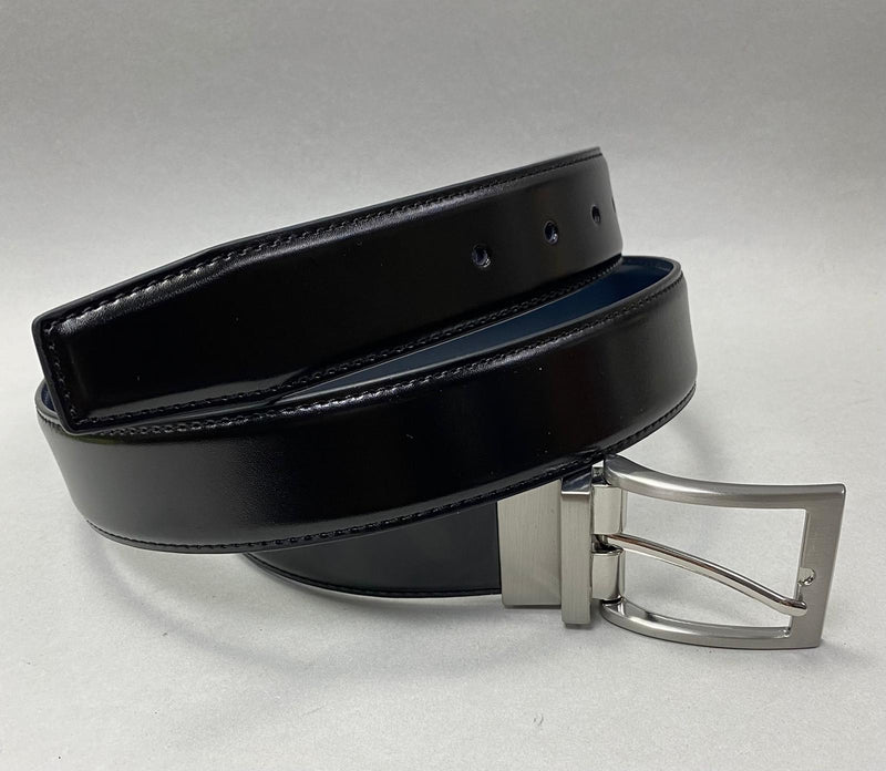 CINTURA UOMO REVERSIBILE NERO-BLU