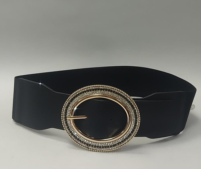 CINTURONE DONNA ELASTICO CON FIBIA STRASS