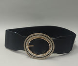 CINTURONE DONNA ELASTICO CON FIBIA STRASS