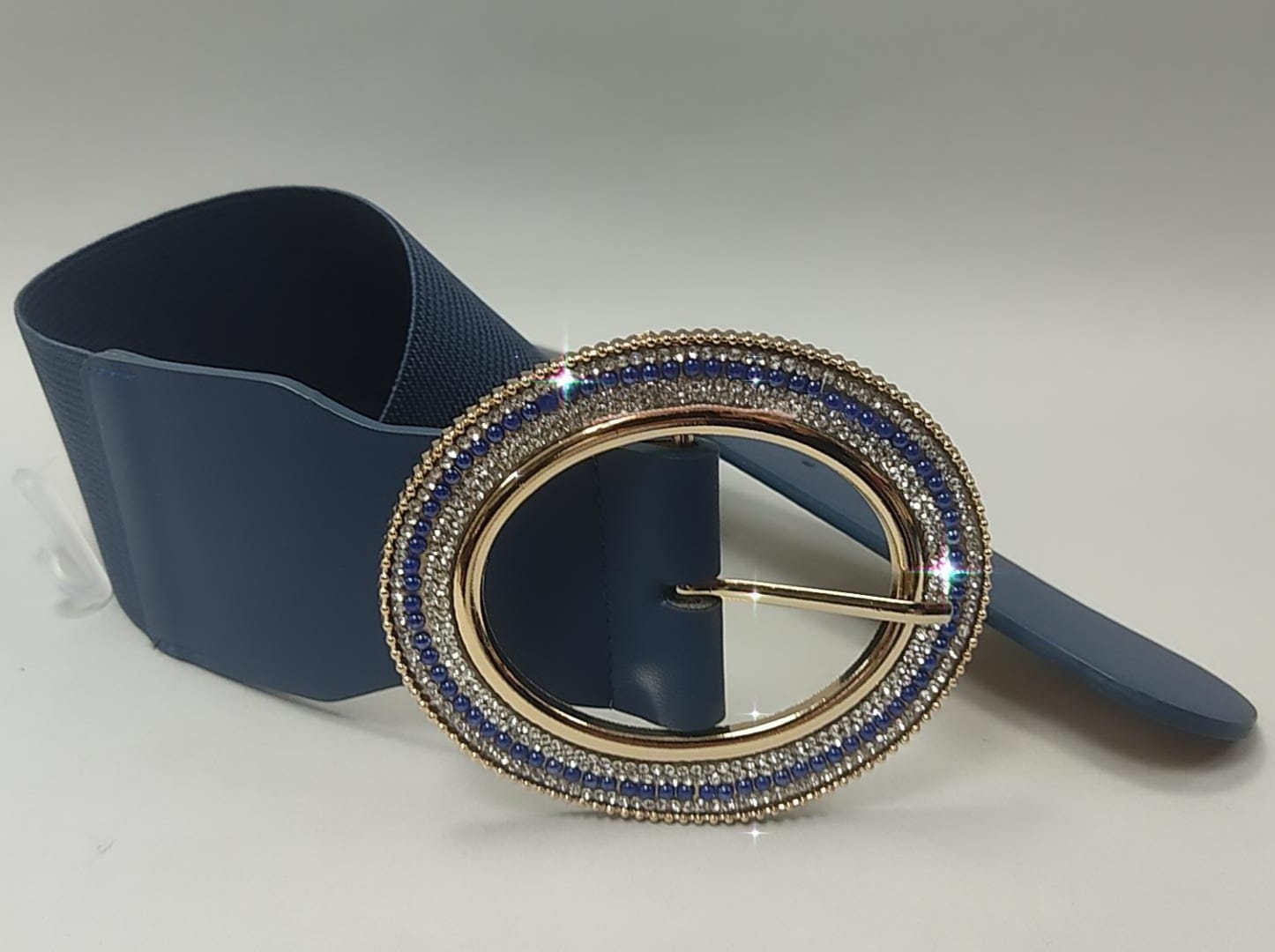 CINTURONE DONNA ELASTICO CON FIBIA STRASS