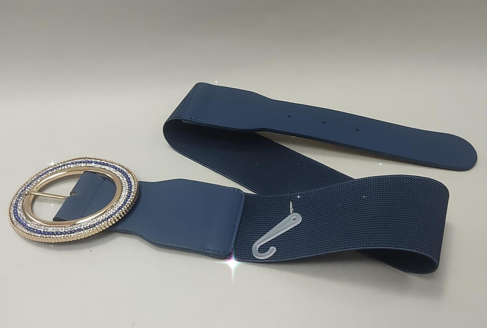 CINTURONE DONNA ELASTICO CON FIBIA STRASS