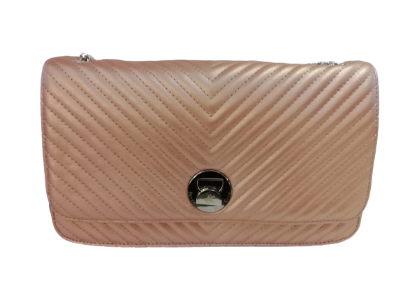 Beverly Hills Polo Club Borsa a Tracolla BH2052 Grande con catena Cipria