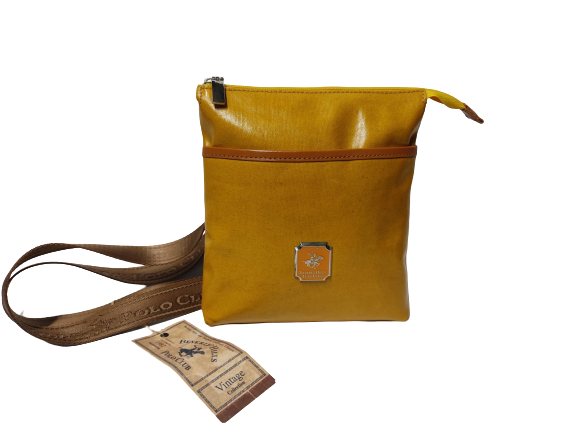 Beverly Hills Polo Club Borsello da uomo a Tracolla art.301 Senape Vintage Collection