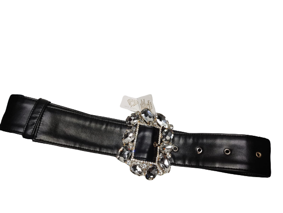 Cinturone Donna con Strass TRIK BIJOUX - Nero