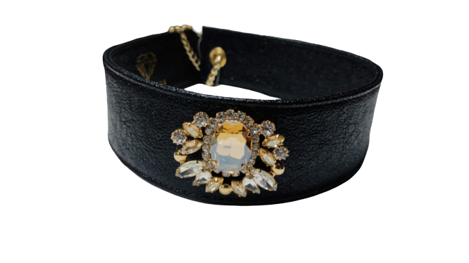 Trik Bijoux Cintura Nera con strass
