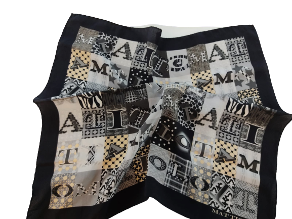Gai Mattiolo Foulard Di Seta Quadrato Nero