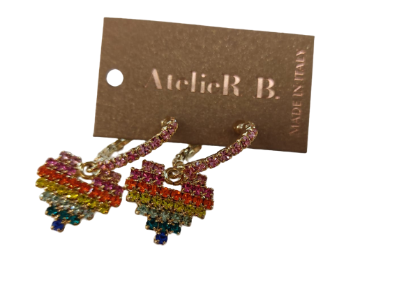 Atelier B. Orecchini Cuore Arcobaleno