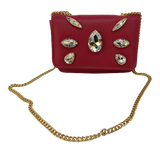 Gemir Borsa Vera Pelle Con Cristalli