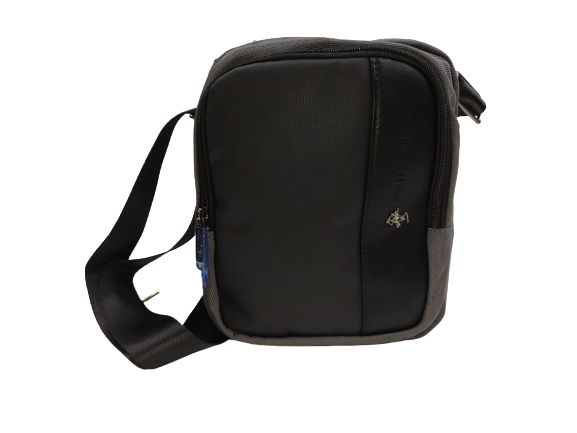 Beverly Hills Polo Club Borsello Da Uomo BH1372 Nero/Grigio- nero