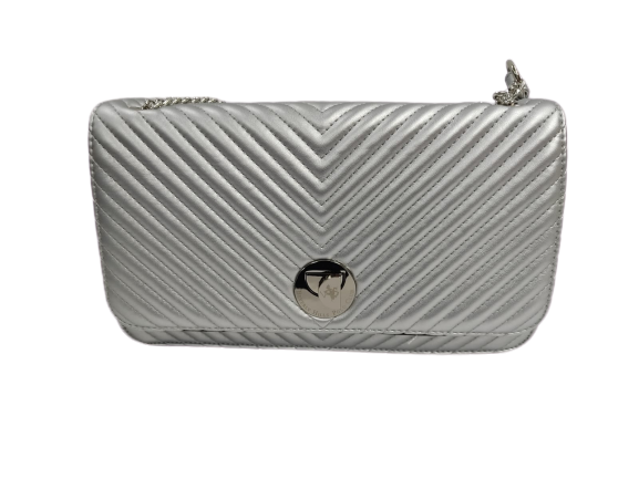 Beverly Hills Polo Club Borsa a Tracolla Silver BH2052 Grande con catena Argento