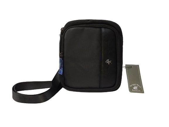Beverly Hills Polo Club Borsello Da Uomo BH1370 Piccolo Nero/grigio