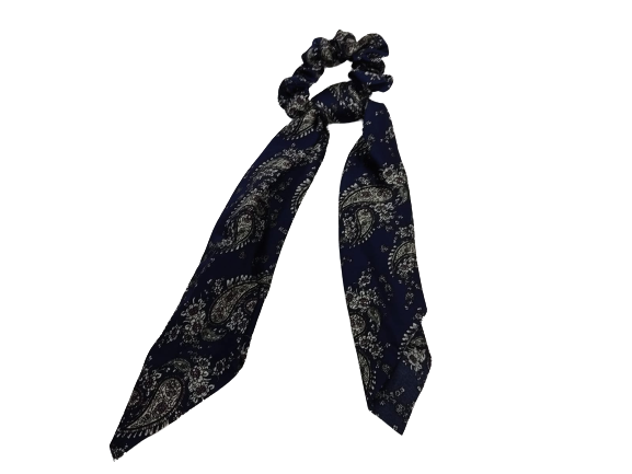 Gemir Elastico Blu Con Foulard Capelli Donna