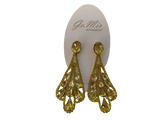 GEMIR - Orecchini pendenti con Strass - Giallo Oro