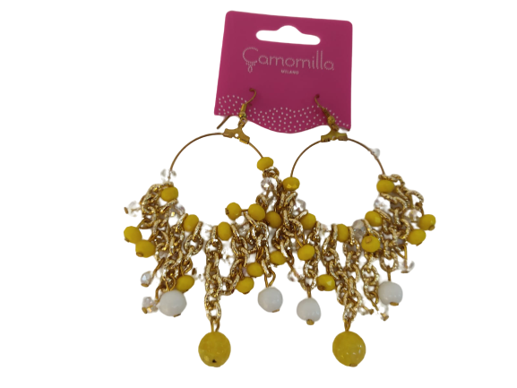 CAMOMILLA - Orecchini pendenti punto luce Capri Blue