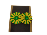 BEAUTY COMPANY - Orecchini Clip a Fiori - Giallo & Verde Smeraldo
