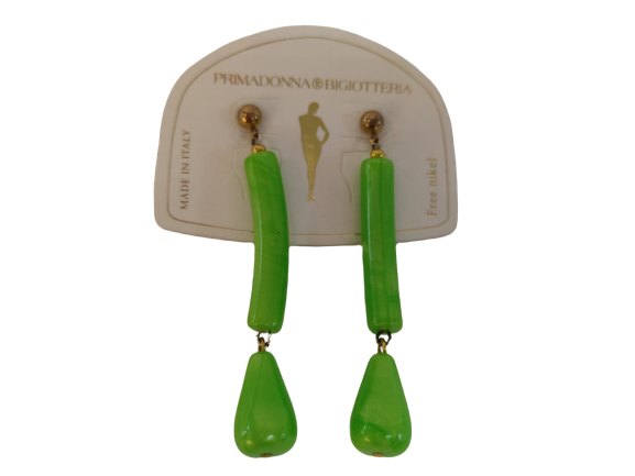 PRIMADONNA BIJOUX - Orecchini Pendenti Resina - Verde