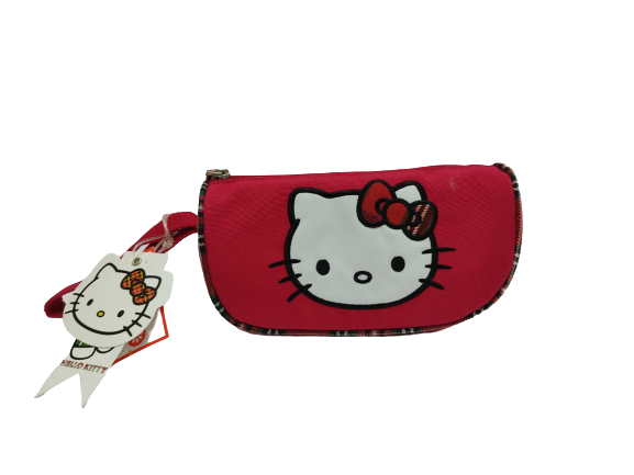 HELLO KITTY - Astuccio Tombolino Portapenne - Rosso Rosa