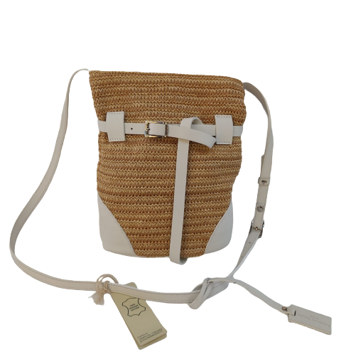 Borsa a Tracolla PELLETTERIA VENETE Borsa in Pelle RA-302 Crema