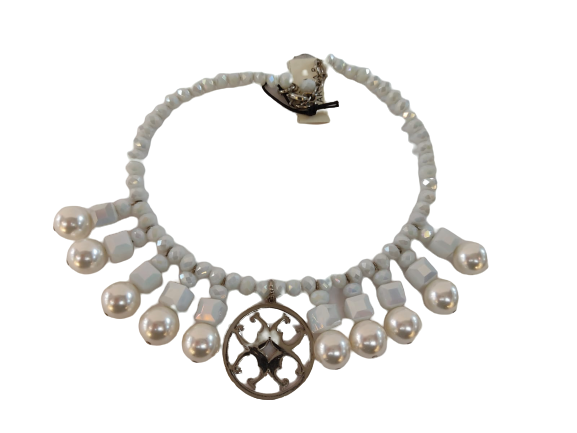 Collana con Girocollo CAROLA B - in Cristalli & Perle