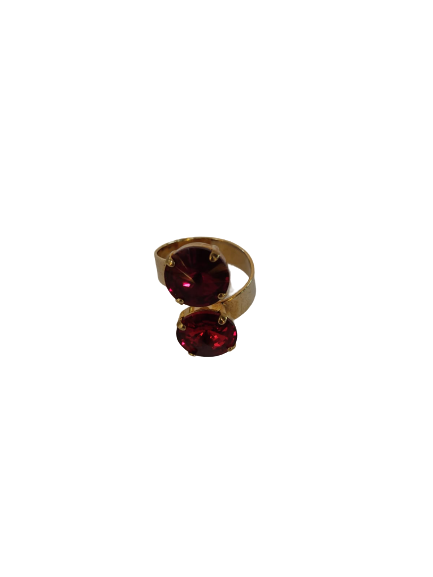 Anello in Oro con due lati Rubino - BYBA BIJOUX