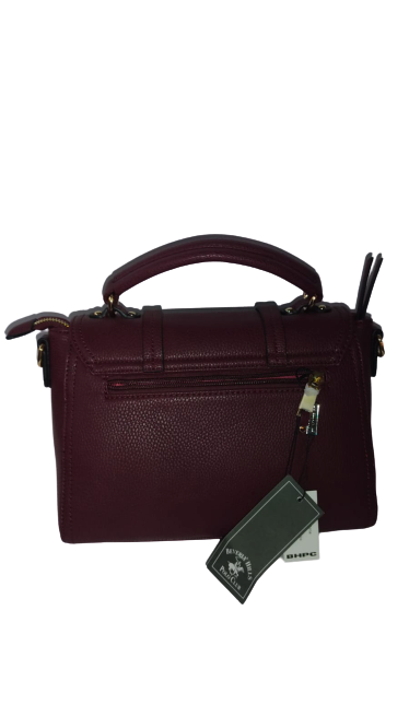 Borsa a Tracolla Regolabile con Patta BEVERLY HILLS POLO CLUB - Giallo / Bordeaux BH-1872