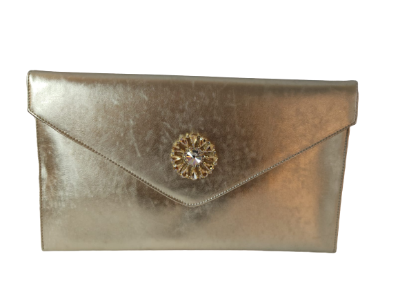 Borsello In Pelle Con Gioiello TRIK BIJOUX -  Beige / Rosa / Bianco