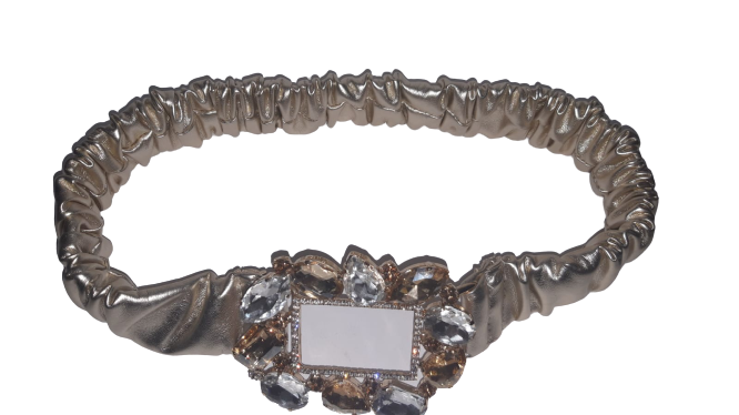 Cintura Donna Elastica con Strass / Gioelli TRIK BIJOUX - Rosè Dorato / Nero / Argento - Oro