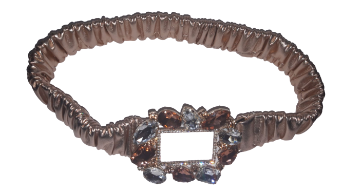 Cintura Donna Elastica con Strass / Gioelli TRIK BIJOUX - Rosè Dorato / Nero / Argento - Oro