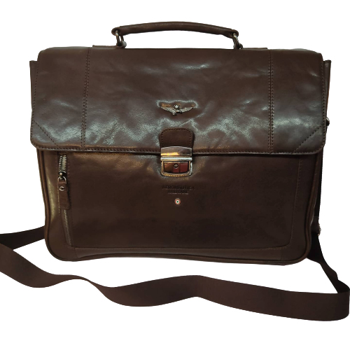 Borsa da Lavoro in Pelle Uomo AERONAUTICA MILITARE - AM304 Moro