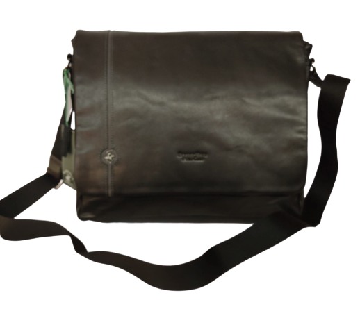 Borsa a Tracolla Uomo In Vera Pelle BEVERLY HILLS POLO CLUB - BH-384 Nero/marrone