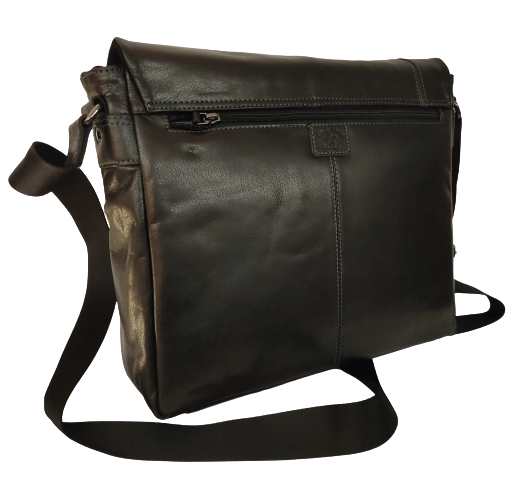 Borsa a Tracolla Uomo In Vera Pelle BEVERLY HILLS POLO CLUB - BH-384 Nero/marrone